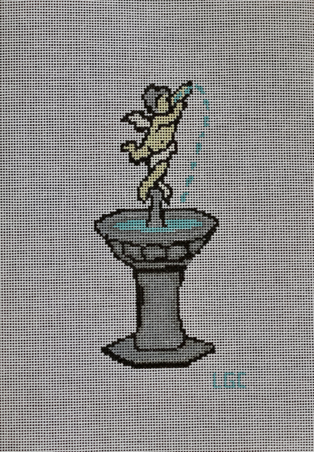 Cherub Fountain Canvas