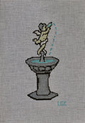 Cherub Fountain Canvas